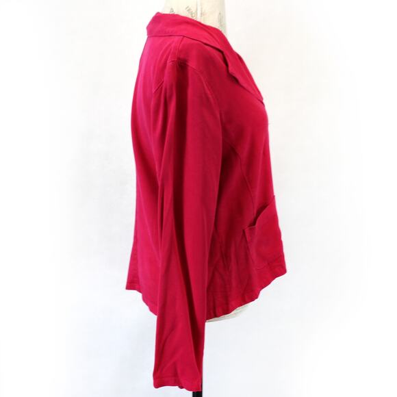 CMC Color Me Cotton Art to Wear Pink Tencel Shirt Top Jacket Medium Made USA - Picture 4 of 6